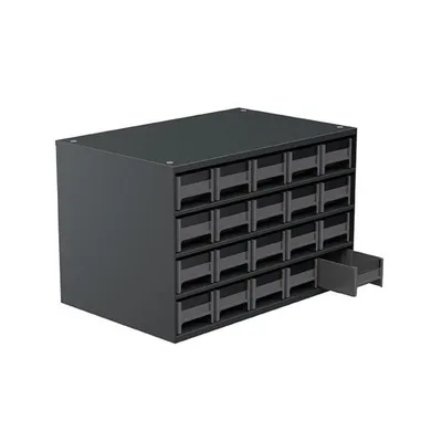 19-Series Steel Cabinet 20 Drawers 19320BLACK, 11"x17"x11"
