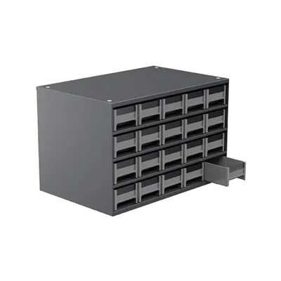 19-Series Steel Cabinet 20 Drawers 19320GREY, 11"x17"x11"