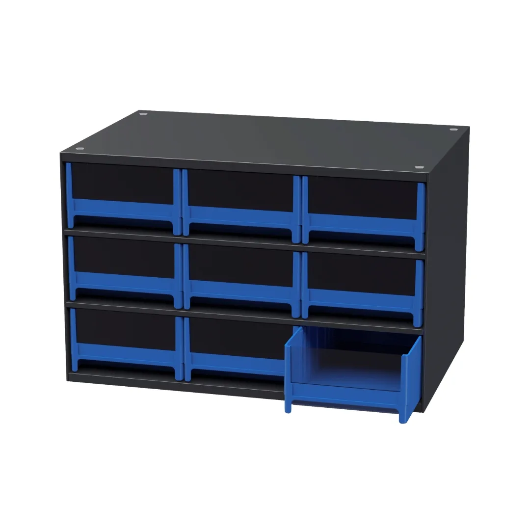 Akro-Mils 19909BLUE 19-Series Steel Cabinet 9 Drawers