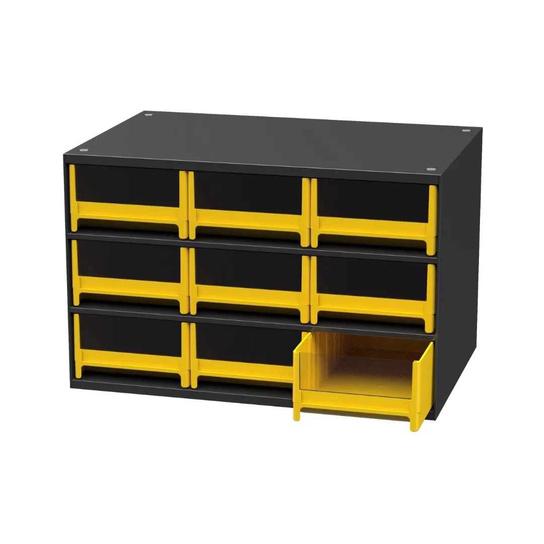Akro-Mils 19909YELLO 19-Series Steel Cabinet 9 Drawers
