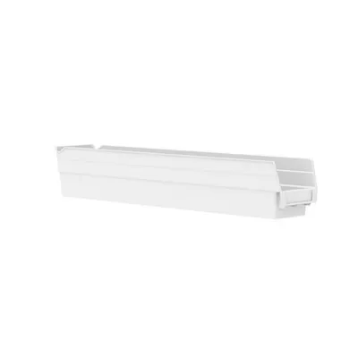 Shelf Bin 30124WHITE, 23.63"x4.13"x4"