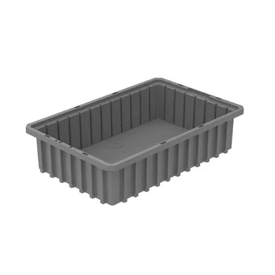 Akro-Grid Dividable Plastic Storage Boxes 33164GREY, 16.5"x10.88"x4"