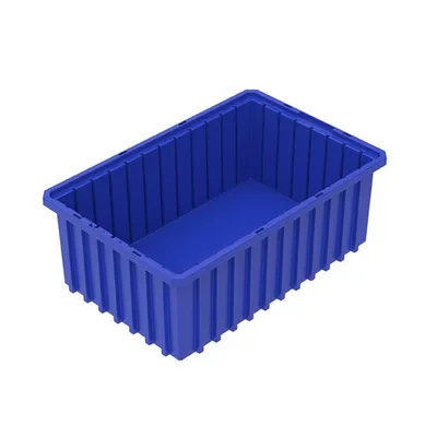 Akro-Grid Dividable Plastic Storage Boxes 33166BLUE, 16.5"x10.88"x6"