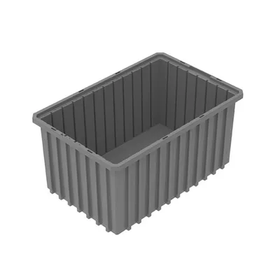 Akro-Grid Dividable Plastic Storage Boxes 33168GREY, 16.5"x10.88"x8"