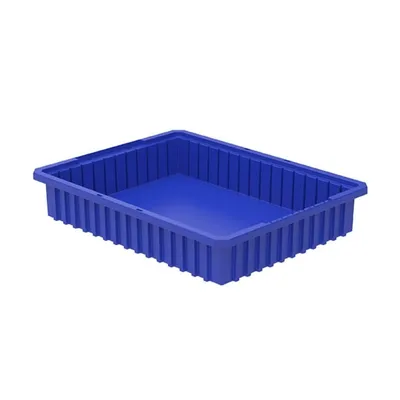 Akro-Grid Dividable Plastic Storage Boxes 33224BLUE, 22.38"x17.38"x4"