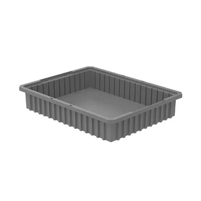 Akro-Grid Dividable Plastic Storage Boxes 33224GREY, 22.38"x17.38"x4"