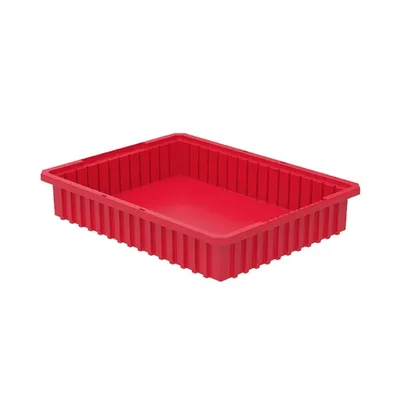Akro-Grid Dividable Plastic Storage Boxes 33224RED, 22.38"x17.38"x4"