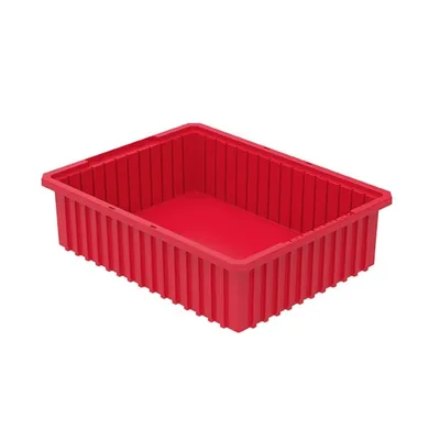 Akro-Grid Dividable Plastic Storage Boxes 33226RED, 22.38"x17.38"x6"