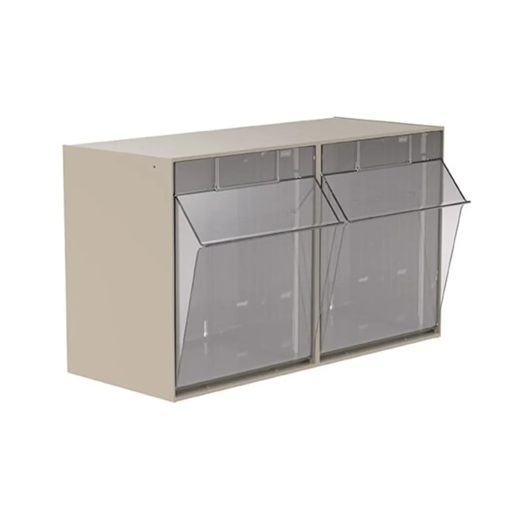 Akro-Mils 6702 2-Bin TiltView Storage Bin