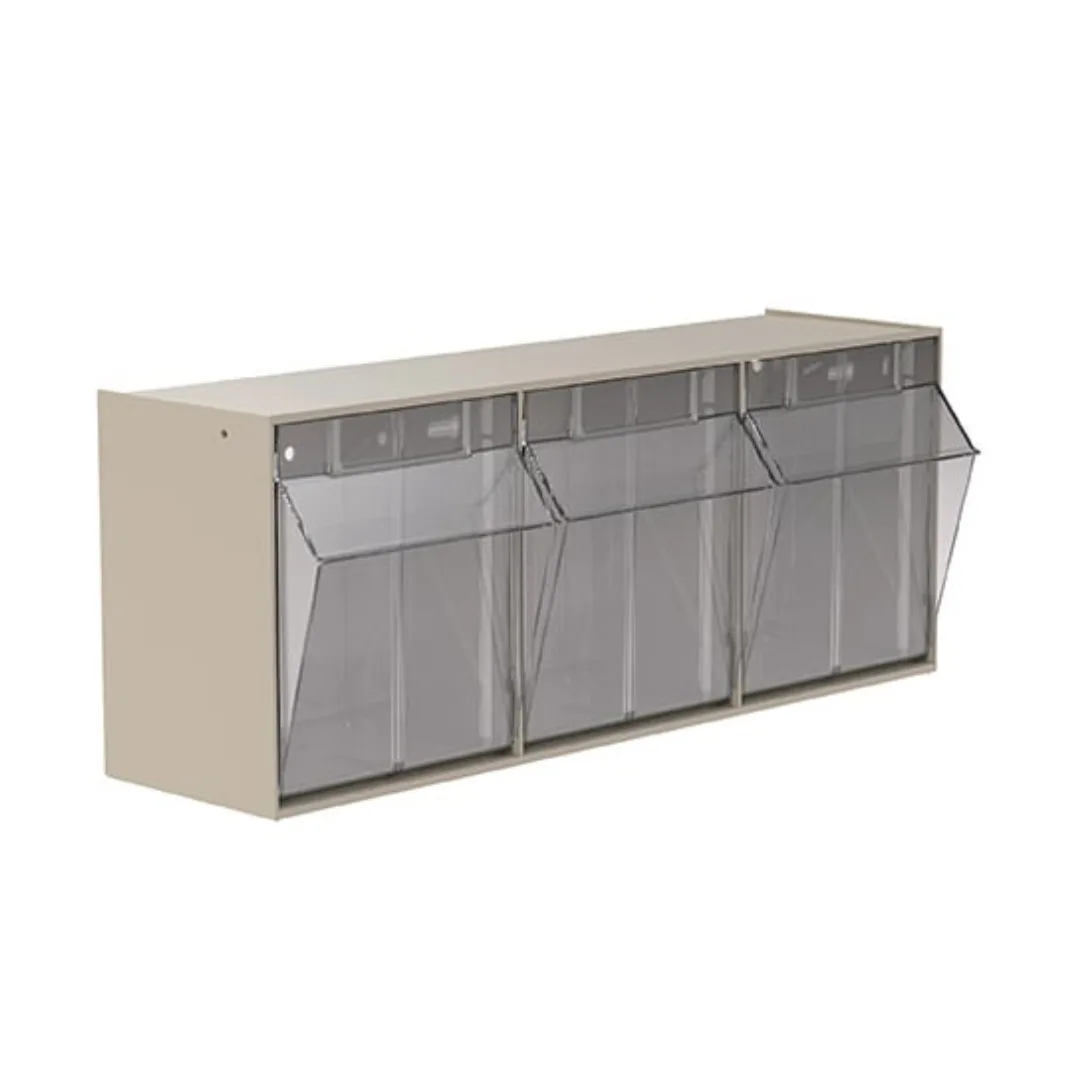 Akro-Mils 6703 3-Bin TiltView Storage Bin