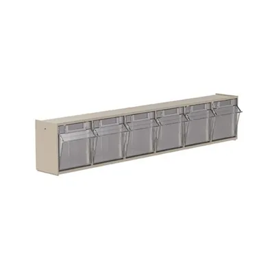 6-Bin TiltView Storage Bin 6706, 3.75"x23.63"x4.5"