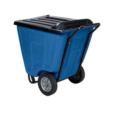60 Gallon Akro-Cart Material Handling Cart w/Lid 76461BLUE, 30.5"x48"x33.5"