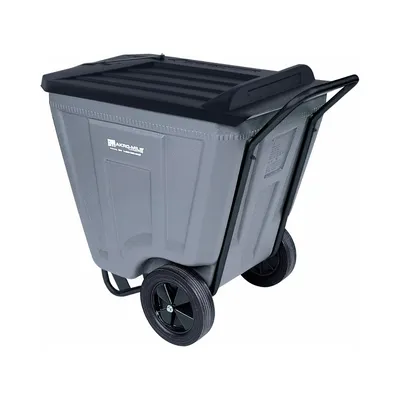 60 Gallon Akro-Cart Material Handling Cart w/Lid 76461GREY, 30.5"x48"x33.5"