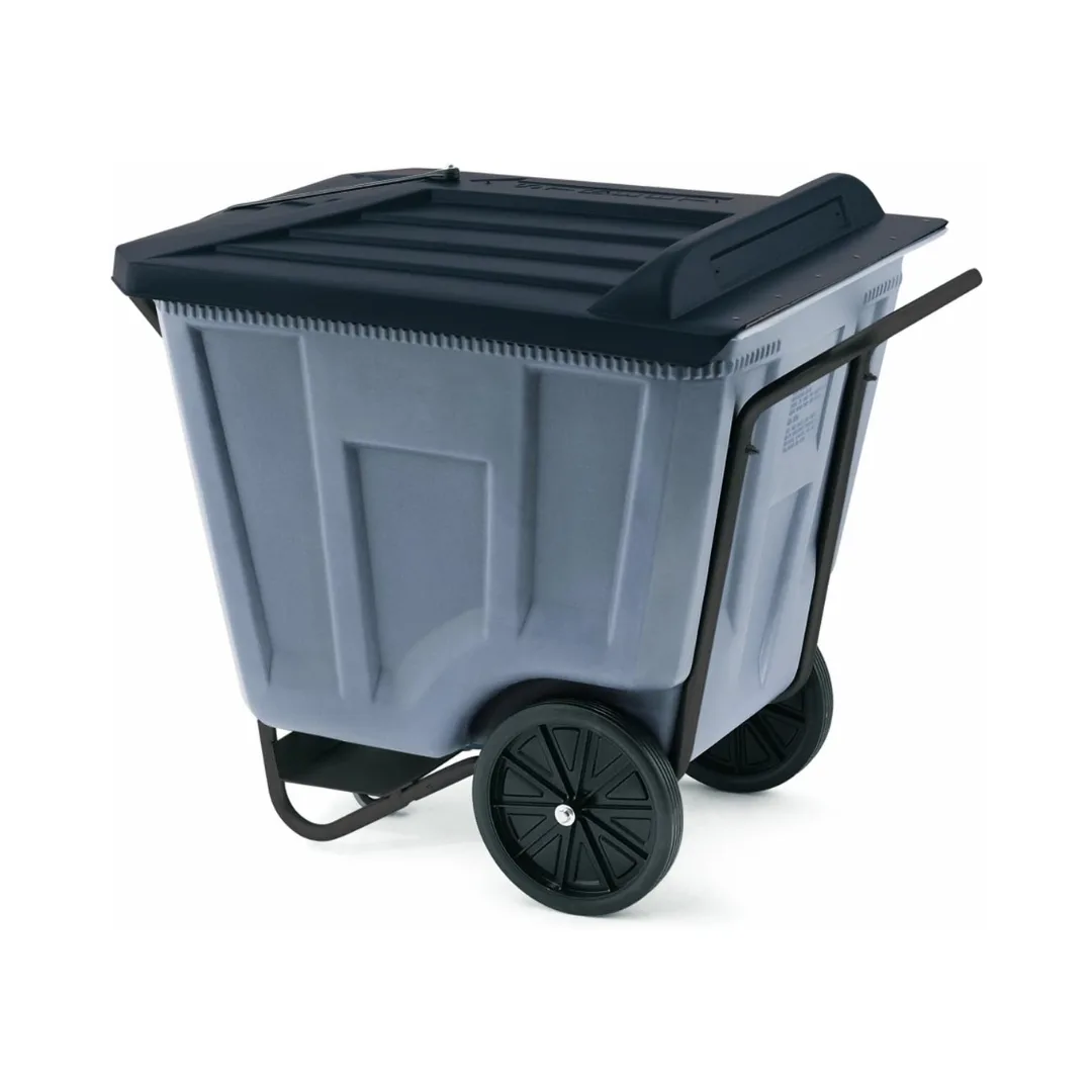 Akro-Mils 76491GREY 90 Gallon Akro-Cart Material Handling Cart w/Lid