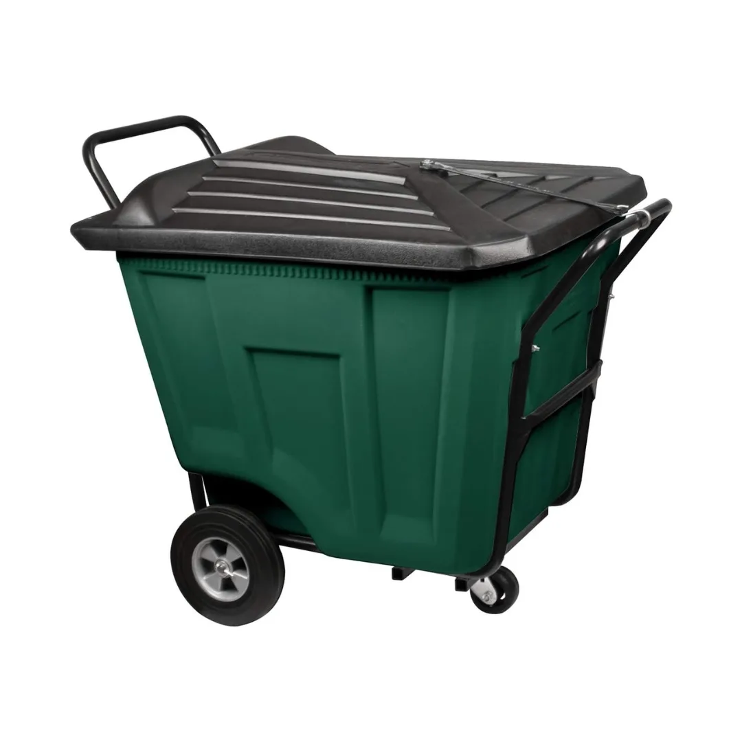 Akro-Mils 76591GREEN Heavy-Duty 90 Gallon Akro-Cart w/Lid