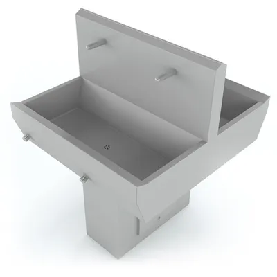 Elpress Double Wash Basins Knee Operated 2 Tap Unit
