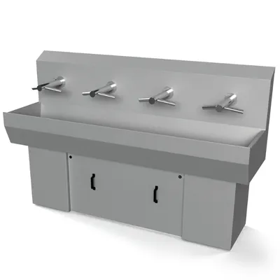 Elpress Wash Basins W Hand Dryers 4 Tap Unit