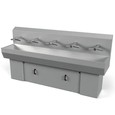 Elpress Wash Basins W Hand Dryers 5 Tap Unit