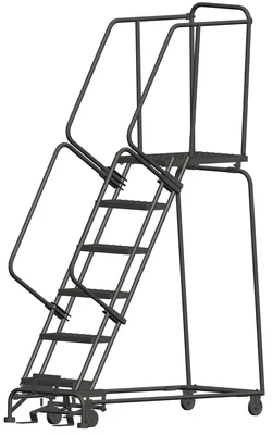 Ballymore 6-Step Rolling Ladder, 24" base, 28" top step