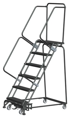 Ballymore 6-Step Rolling Ladder, 32" base, 14" top step