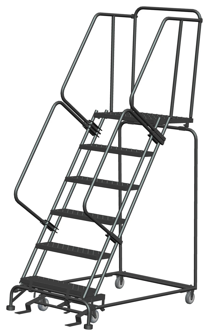Ballymore 6-Step Rolling Ladder, 32" base, 21" top step