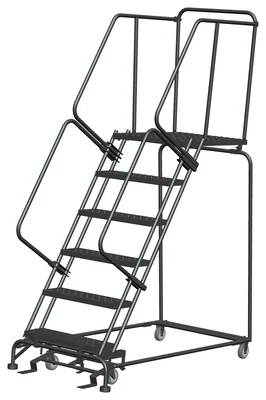 Ballymore 6-Step Rolling Ladder, 32" base, 28" top step