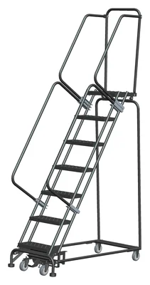 Ballymore 7-Step Rolling Ladder, 24" base, 14" top step