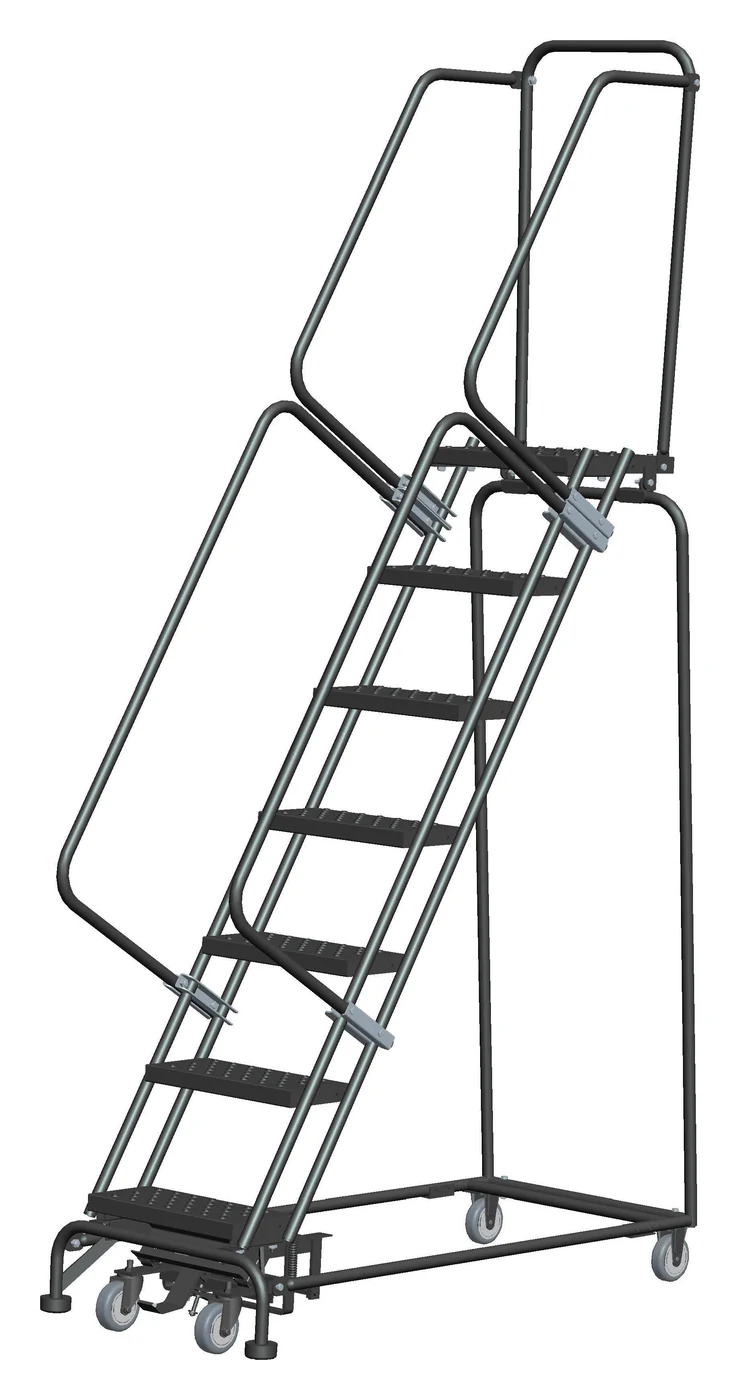 Ballymore 7-Step Rolling Ladder, 24" base, 14" top step
