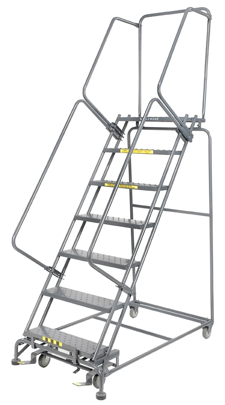 Ballymore 7-Step Rolling Ladder, 32" base, 14" top step