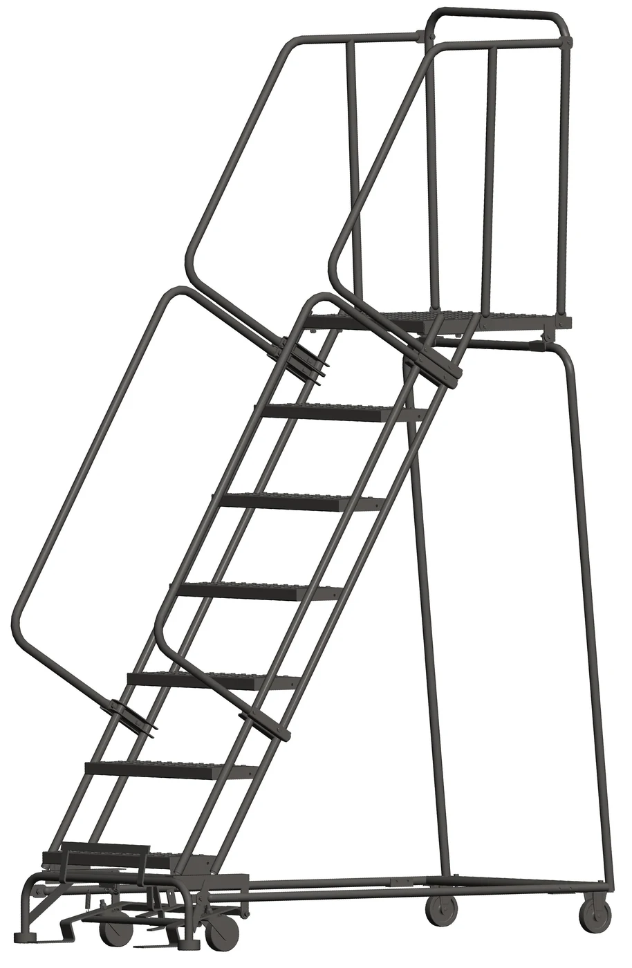 Ballymore 7-Step Rolling Ladder, 32" base, 21" top step