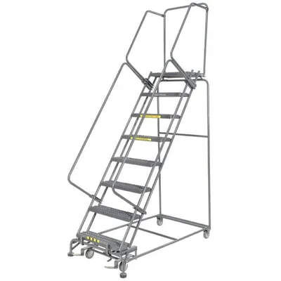 Ballymore 083214 M-2000 Series 8-Step Gray Steel Rolling Safety Ladder