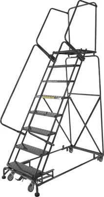 Ballymore 8-Step Rolling Ladder, 32" base, 21" top step