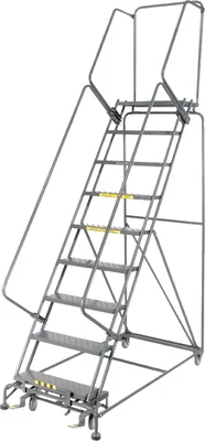 Ballymore 9-Step Rolling Ladder, 32" base, 14" top step