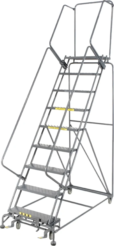 Ballymore 9-Step Rolling Ladder, 32" base, 14" top step