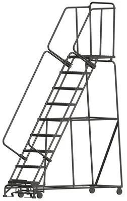 Ballymore 9-Step Rolling Ladder, 32" base, 21" top step