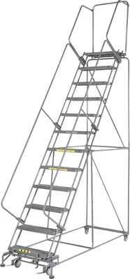 Ballymore 12-Step Rolling Ladder, 32" base, 14" top step