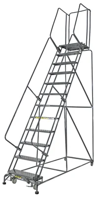 Ballymore 12-Step Rolling Ladder, 32" base, 21" top step