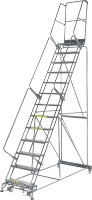 Ballymore 13-Step Rolling Ladder, 40" base, 14" top step