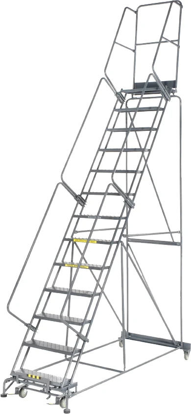 Ballymore 13-Step Rolling Ladder, 40" base, 14" top step