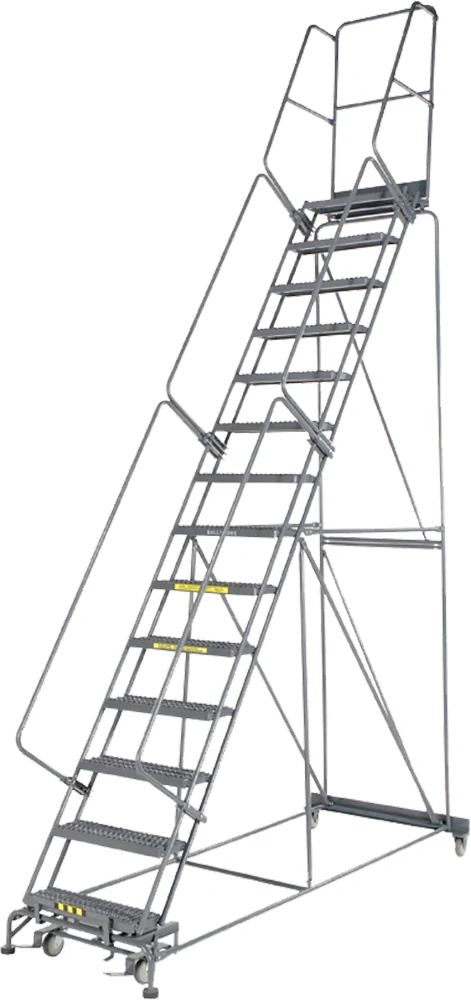 Ballymore 14-Step Rolling Ladder, 40" base, 14" top step