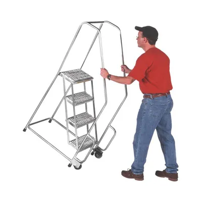 Ballymore A2SH-TR Tilt & Roll 2-Step Aluminum Rolling Safety Ladder