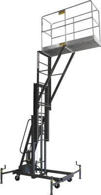 Ballymore BL-C14 Ballymore Personnel Lift: Push-Around, Hydraulic Hand Pump, 300 lb Load Capacity, 20 ft Max. Work Height