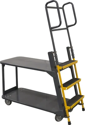 Ballymore BMLC Ballymore Steel Stockpicker Cart w/2 Shelves, 1000 lb. Capacity, 51"L x 21"W x 63"H — view 2