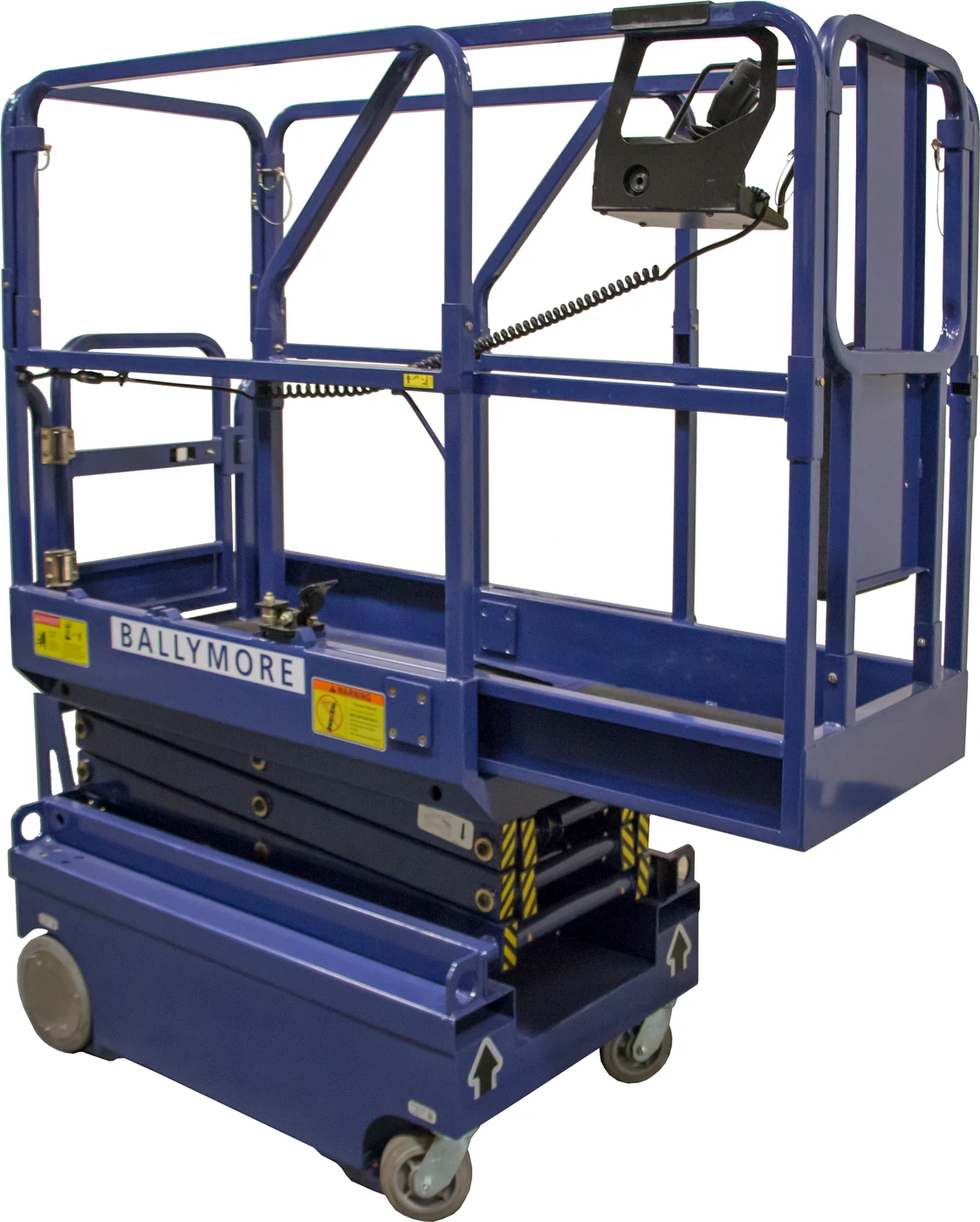 Ballymore Scissor Lift, drivable, 10 ft platform height, 22" long platform, 500 lb capacity