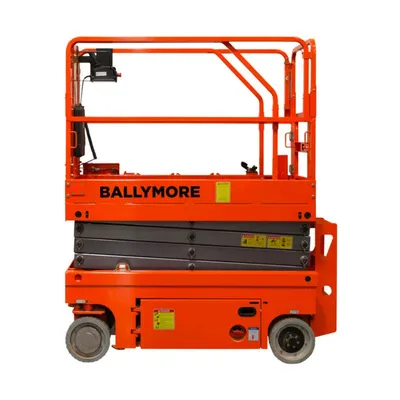 Ballymore DMSL-19 Battery-Powered Drivable Compact Scissor Lift with Roll-Out Cantilevered Platform