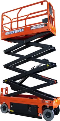 Ballymore Scissor Lift, drivable, 26 ft platform height, 36" long platform, 500 lb capacity — view 3