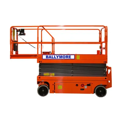 Ballymore DMSL-26 Battery-Powered Drivable Compact Scissor Lift with Roll-Out Cantilevered Platform