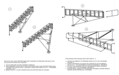 Ballymore FAWL-12 rolling ladder shown from an alternate angle
