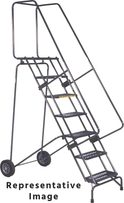 Ballymore Fold-N-Store 8-Step Rolling Ladder, 30" base, 14" top step