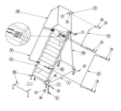 Ballymore FSH718 work platform shown from an alternate angle